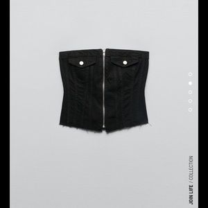 Zara Corset Denim Top